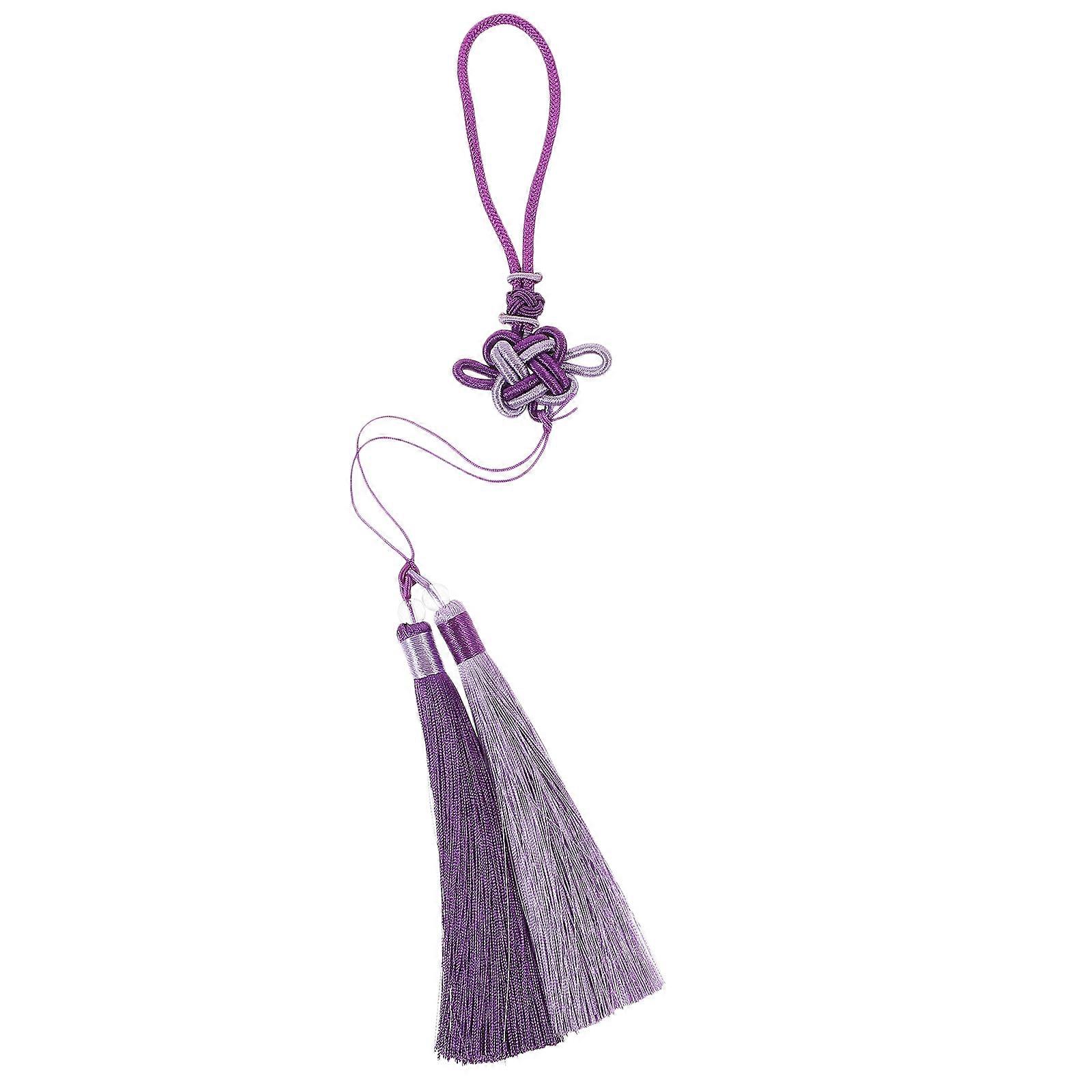 Chinese Knot Tassel Fan Pendant for DIY Hanging Ornament 3Pcs