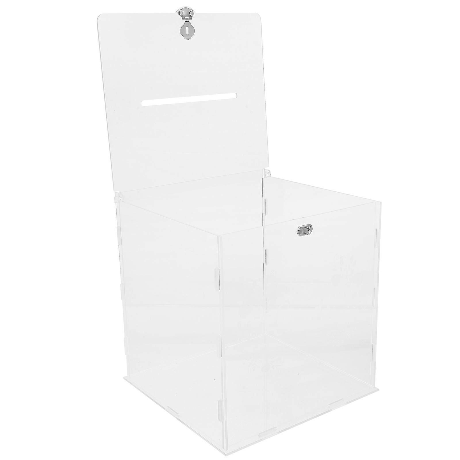 Cards Box Wedding Card Collection Box Transparent Security Container For Baby Showers 1Pcs