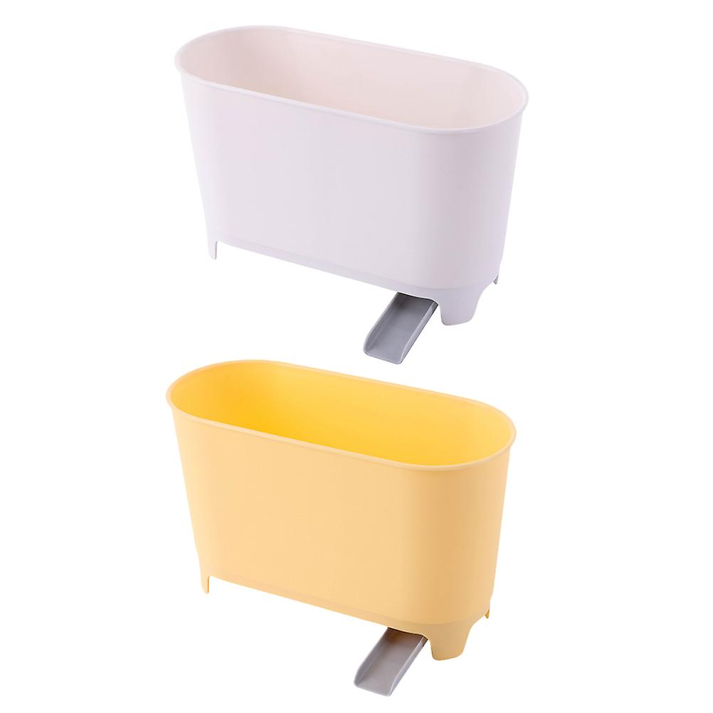 Kitchen Sink Garbage Bin Drain Trash Can for Dry Wet Separation 8Pcs