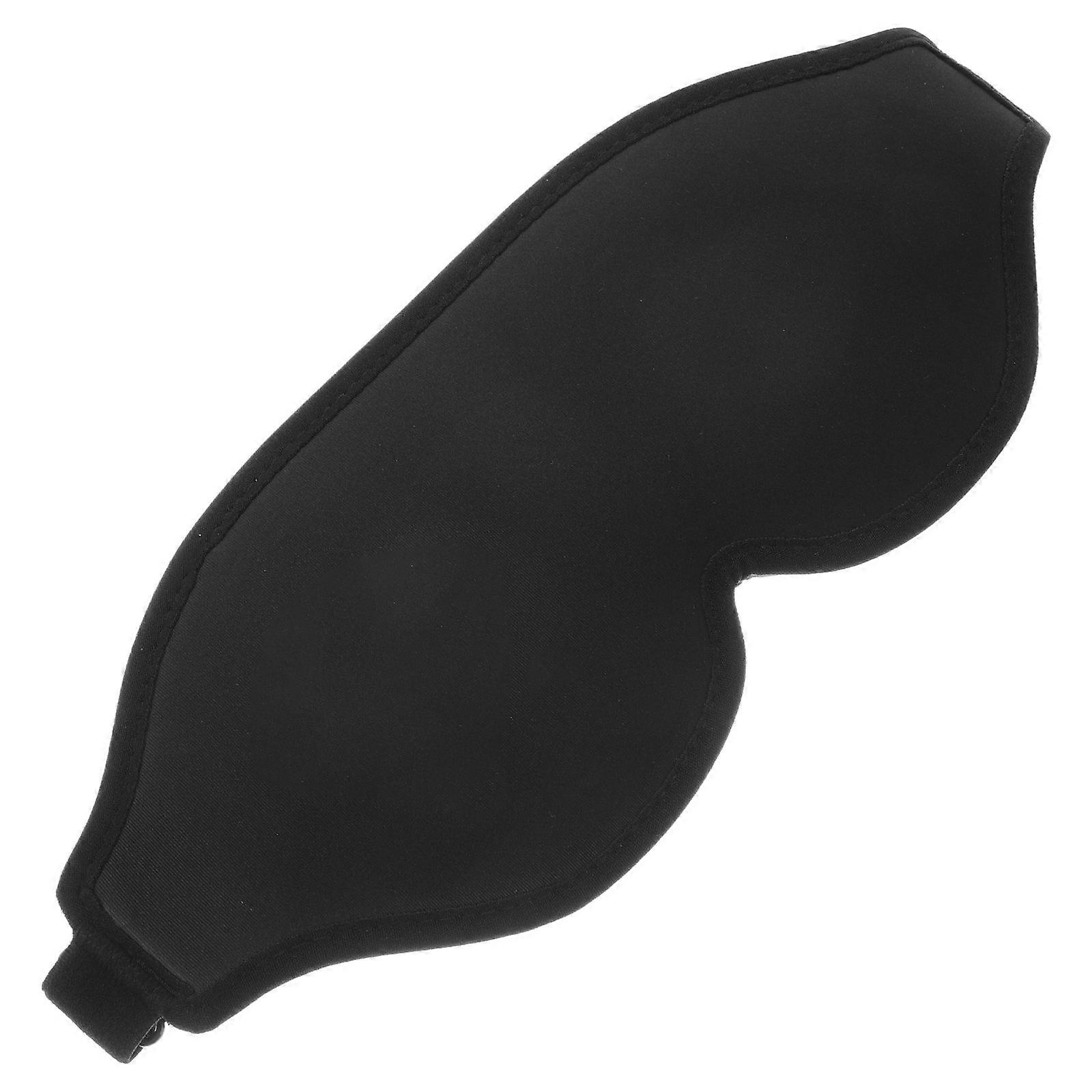 3D Travel Eye Mask For Sleeping Block Out Light Adjustable Strap Black 2Pcs