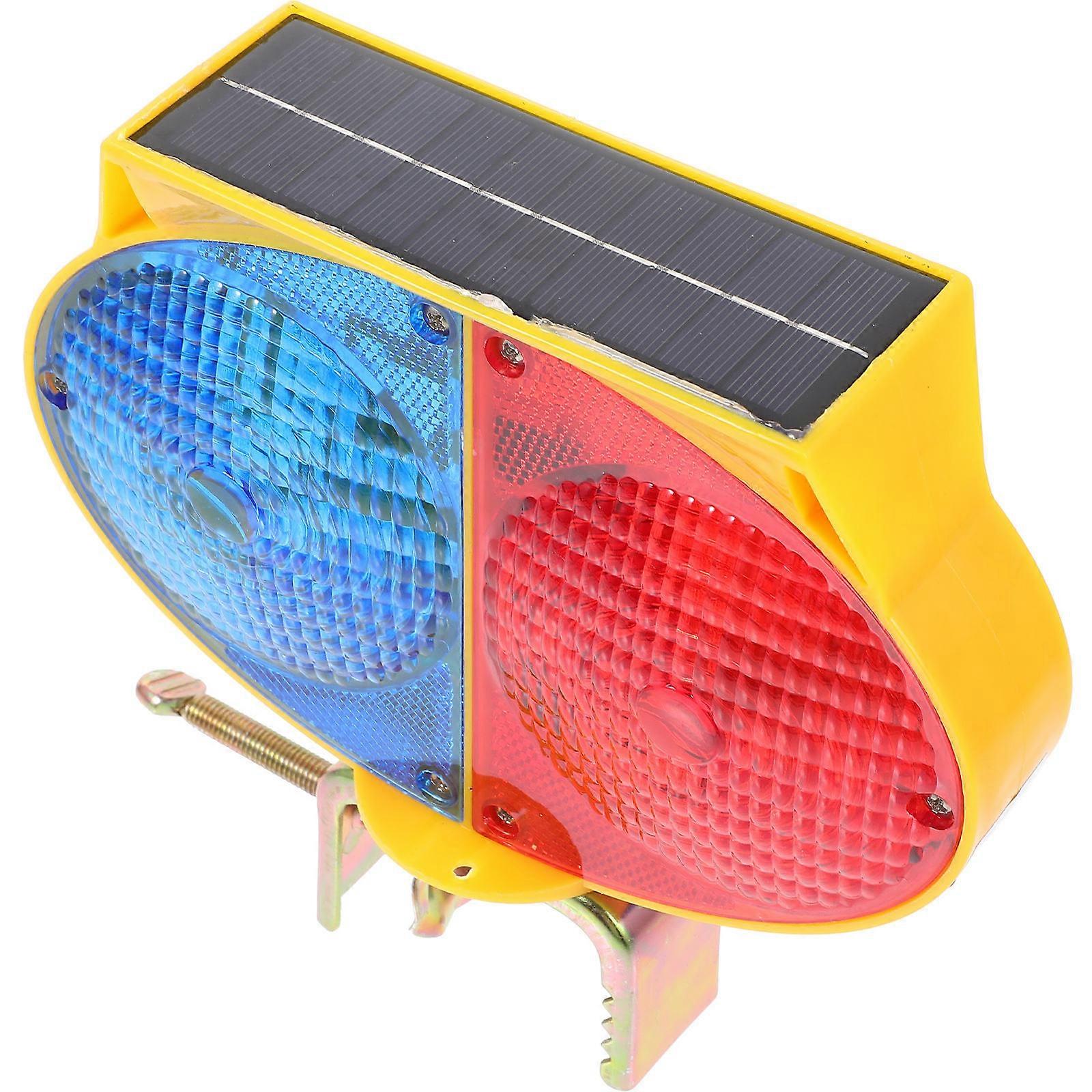 LED Traffic Warning Light Solar Alert Light For Drivers Night Visibility 1Pack Plastic Solar Charging