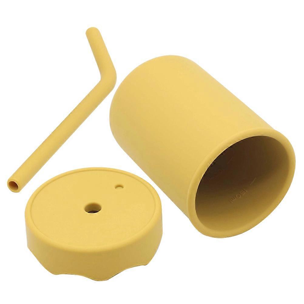 Baby Silicone Drinking Cup 5Pcs With Straw Leak-Proof Round Shape For Toddlers Indoor Use And Training