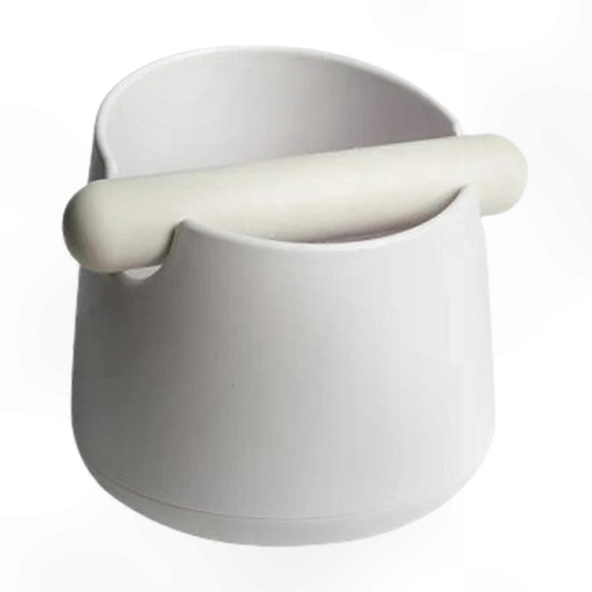 Durable Coffee Grounds Bin with Rubber Bar, Non-Slip Base for Effortless Cleanup and Waste Control