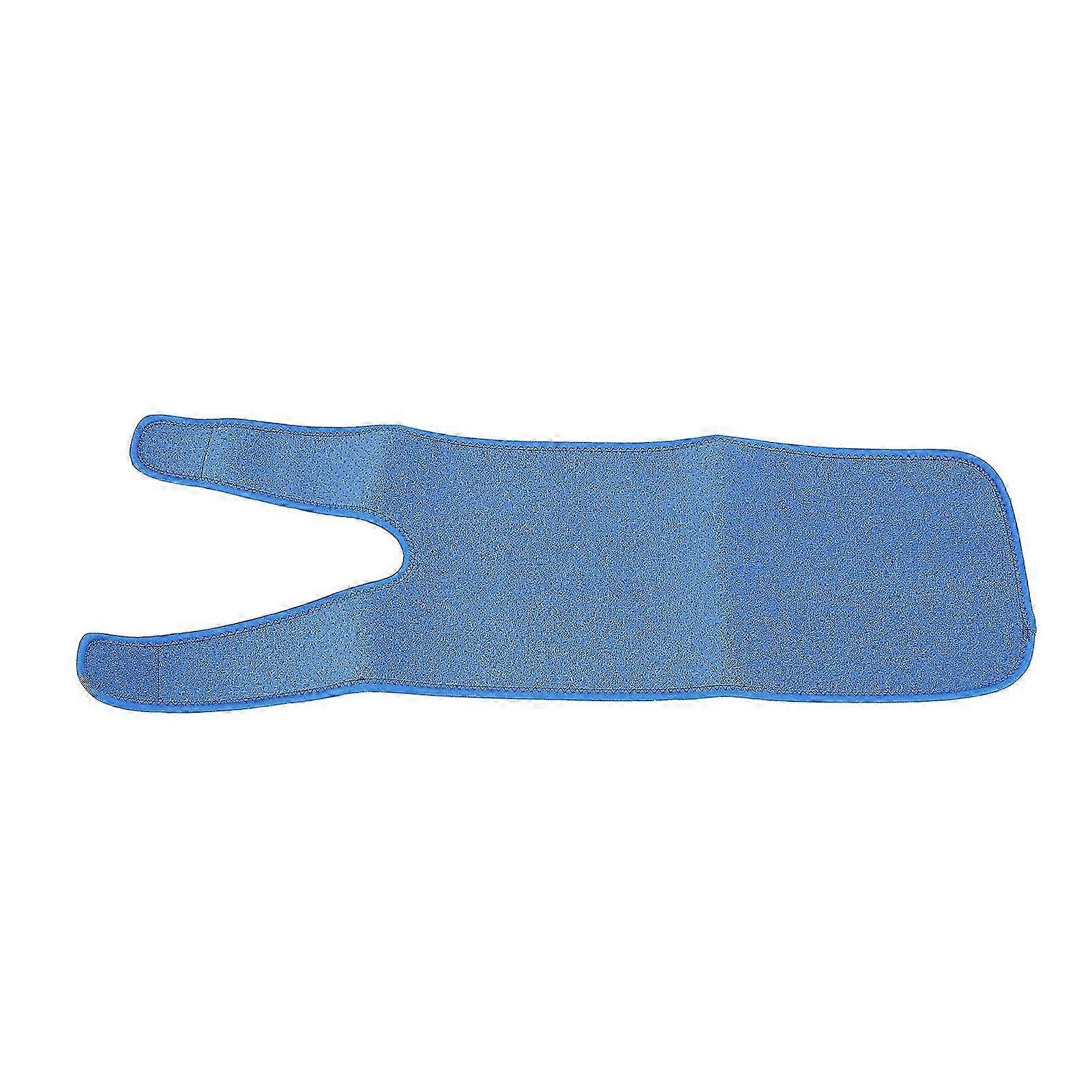 Thigh Compression Sleeve Adjustable Anti Slip Soft Breathable Elastic Thigh Brace Support for Basketball Sports Blue