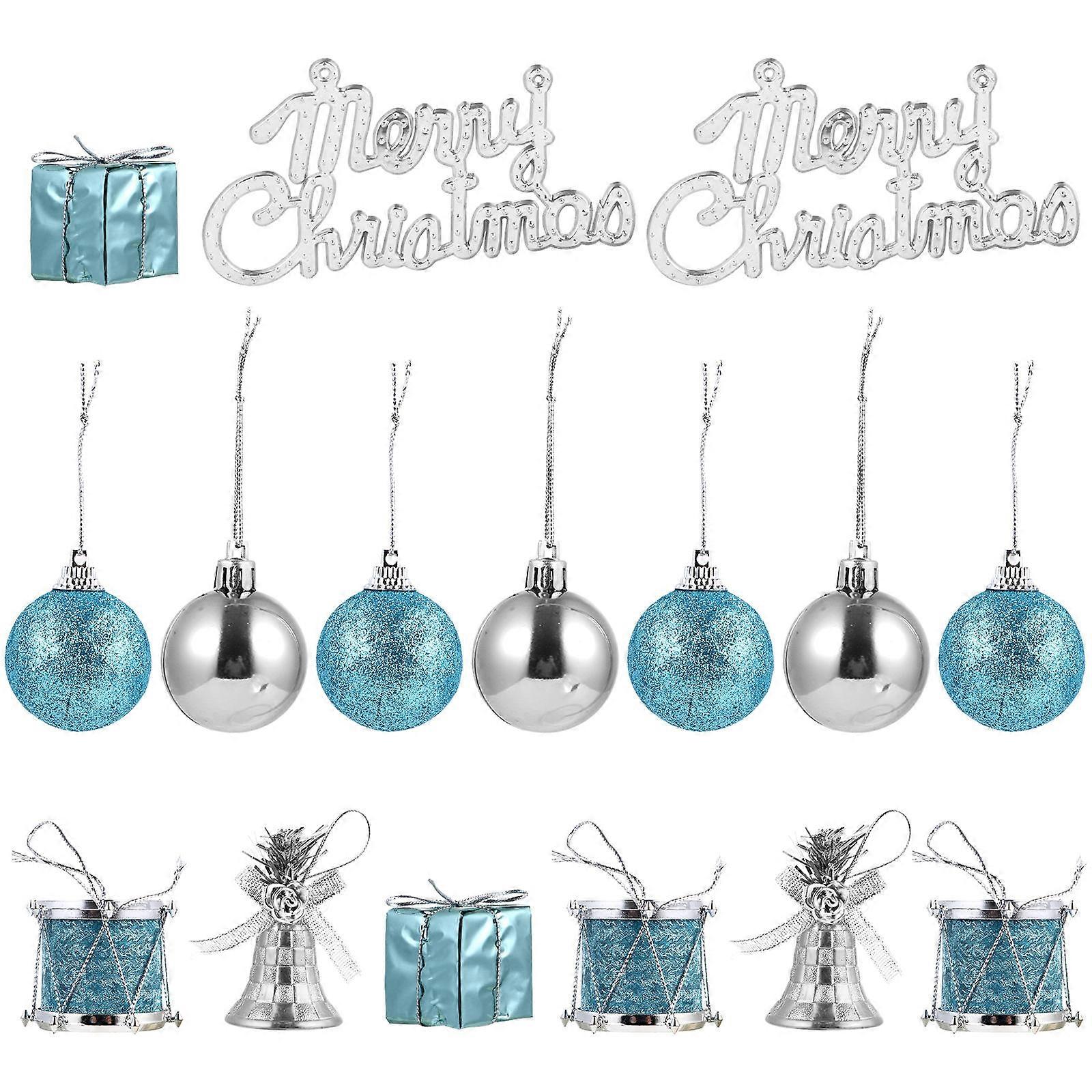 Plastic Christmas Tree Decorations Hanging Set 32Pcs for Christmas