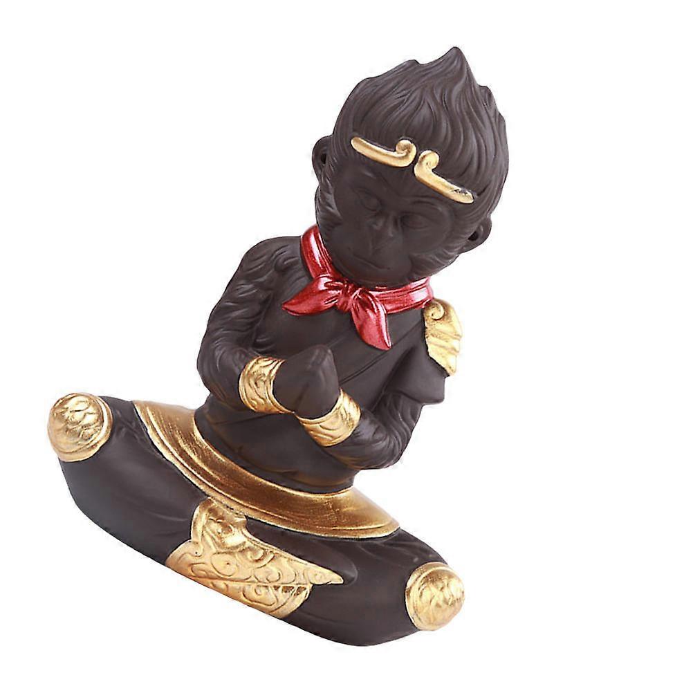 Ceramic Monkey Ornaments for Decoration 2Pcs Monkey Craft Tea Set Accessories