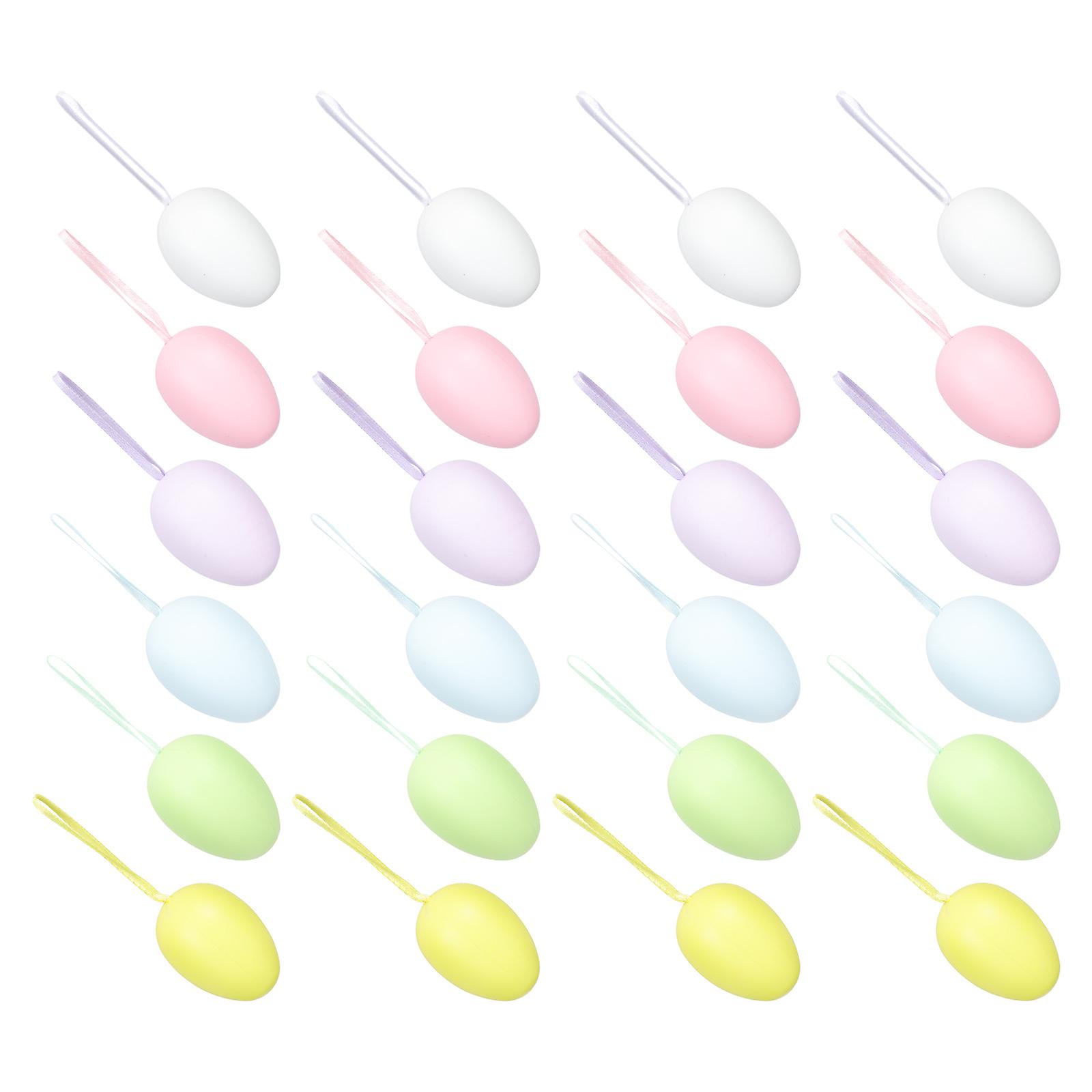 DIY Eggs Pendant for Easter Party Hanging Decoration 48Pcs Set