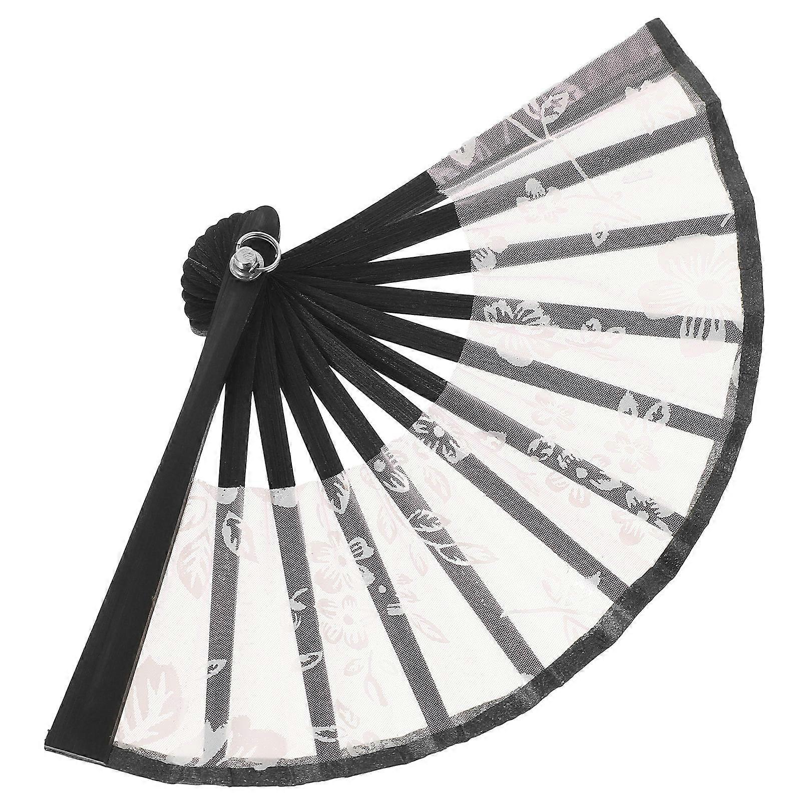 Mini Fan Folding Fan for Party Use 3Pcs Decorative Pink Bamboo Material