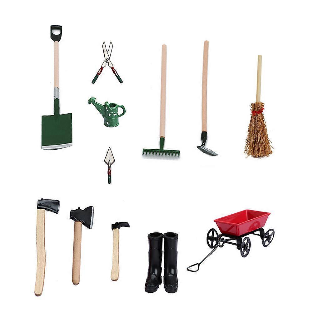 Doll House Garden Tools Mini Garden Scene Layout for Decor 2Sets