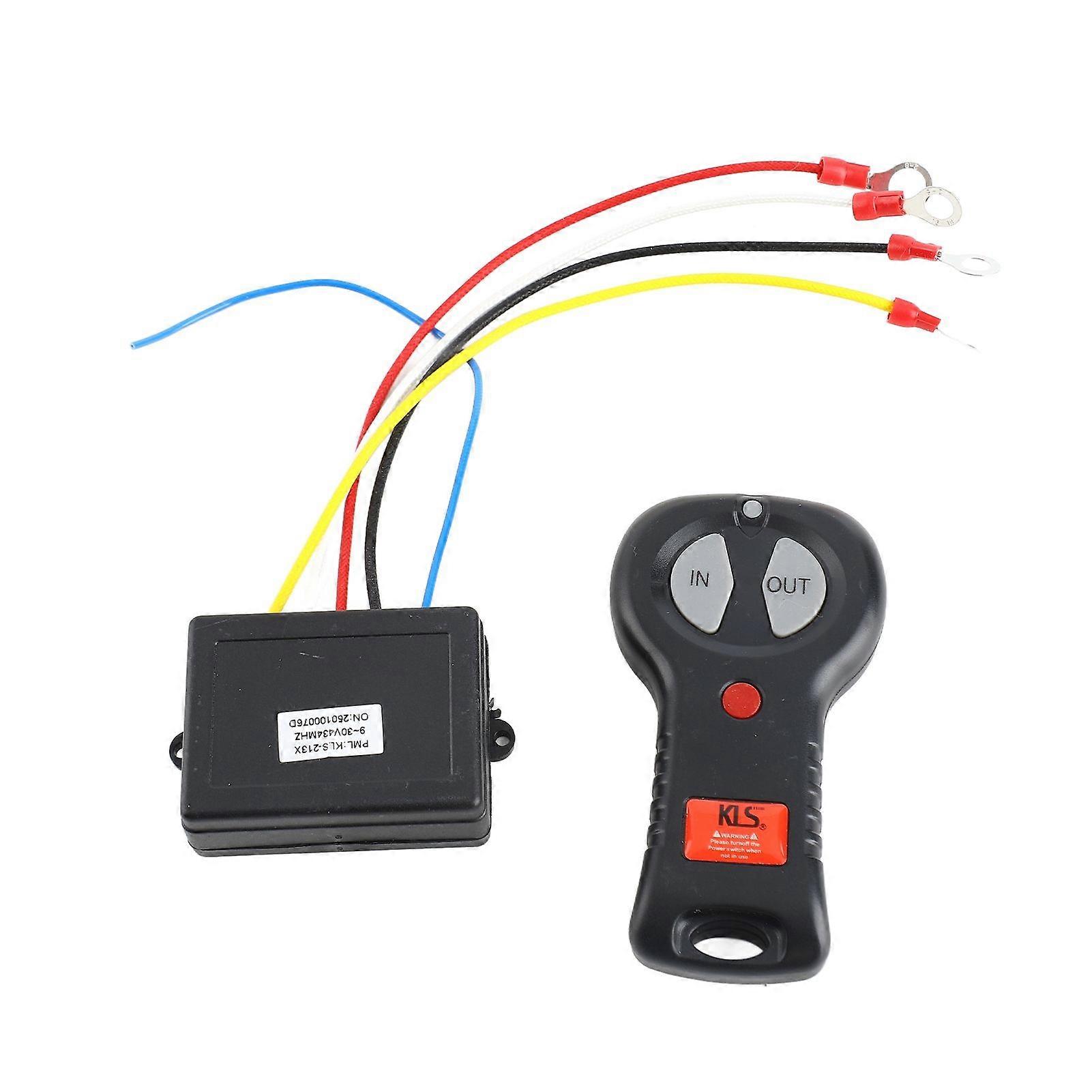 12V Winch Remote Control Set Wireless Electric Single Switch Heavy Duty Replacement for Truck