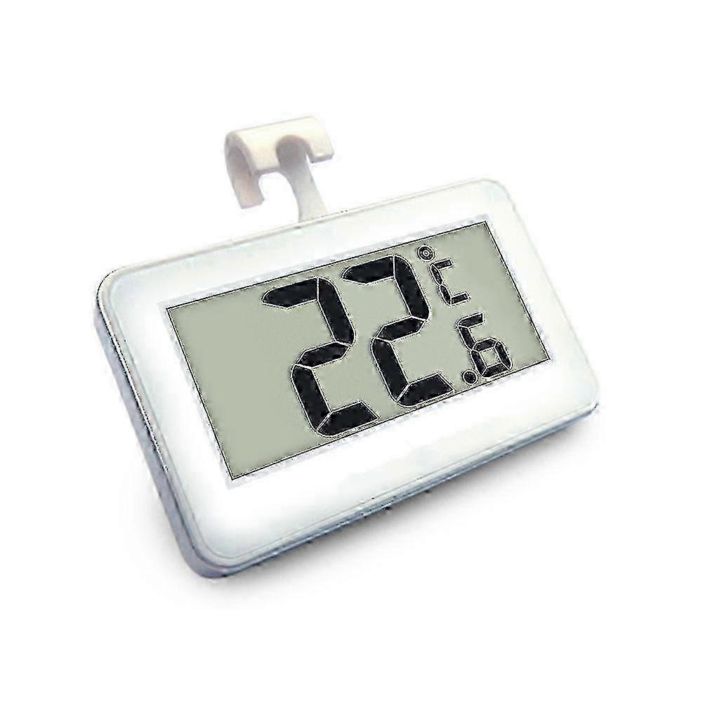 Digital Waterproof Thermometer for Refrigerator and Freezer, Magnetic, Hook, Fahrenheit/Celsius Conversion, Frost Alarm