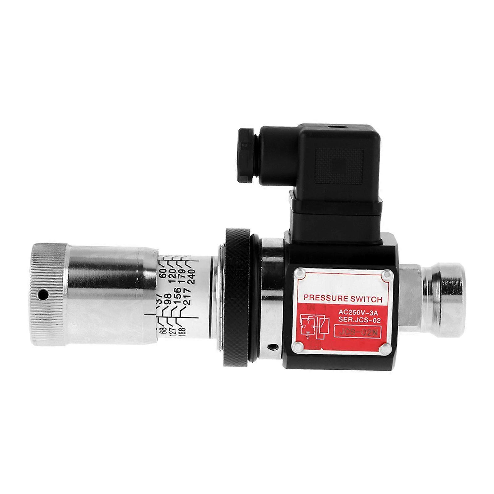 JCS-02N Straight Through Tube Hydraulic Pressure Relay Switch Valve 30-210kg/cm