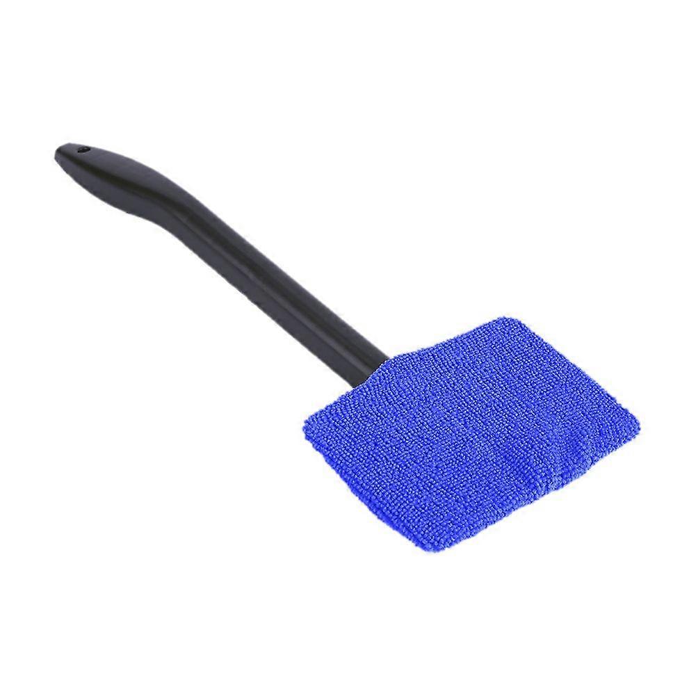 1pcs Microfiber Car Window Long Handle Cleaning Brush Car Windshield Cleaning Tool Dark Blue