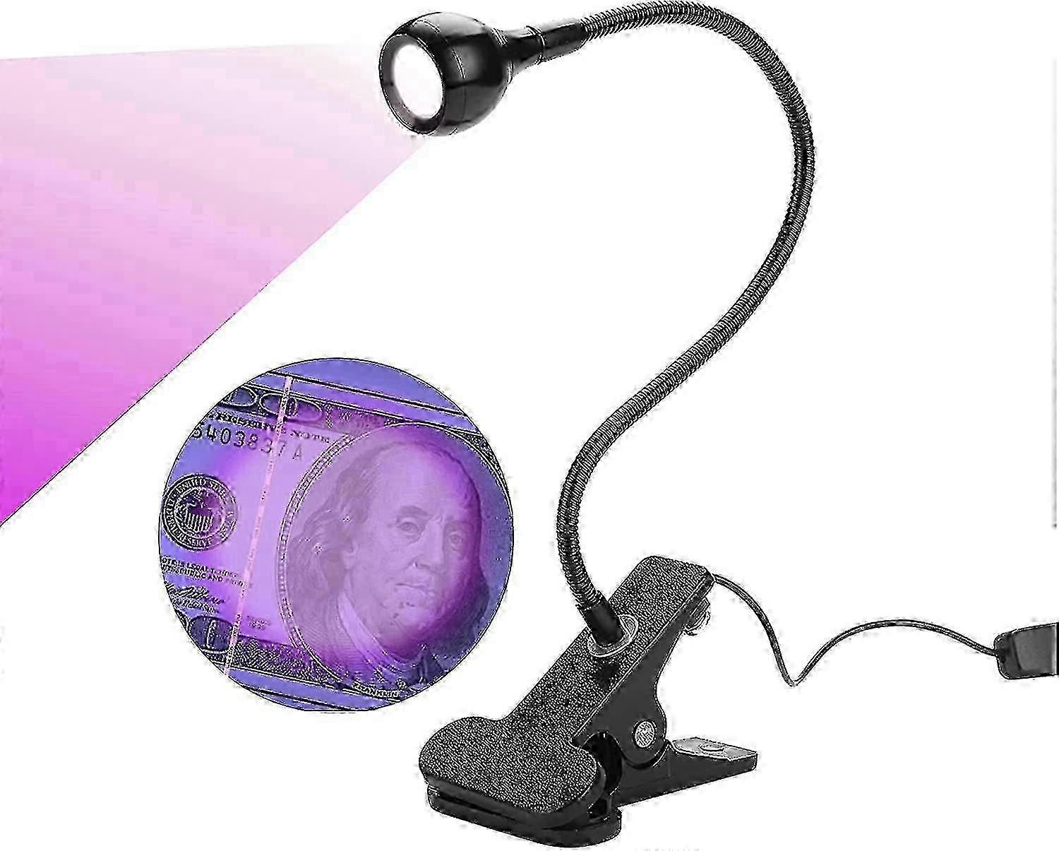 3w Uv Glue Lamp Ultraviolet Led Violet Light Usb With Clip Switch For Phone