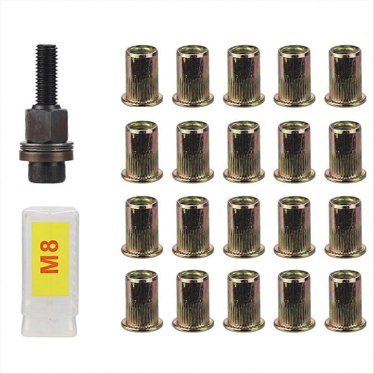 21pcs Rivet Nut Tools Hand Rivet Nut for Rivnuts Tools for Nuts M8