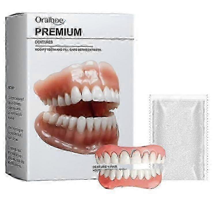 Premium Custom Protheses, Smileasego Prothesen mit falschen Zähnen Set