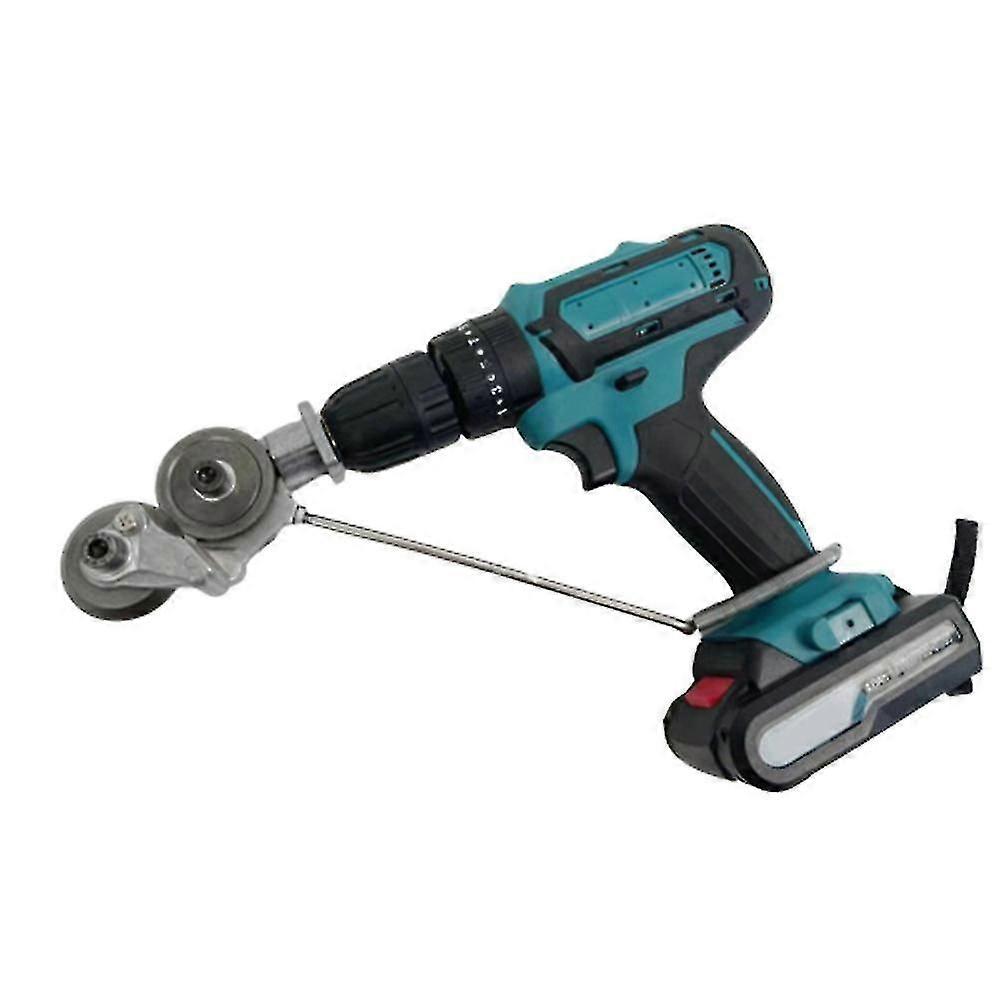 Elektrisk borepladeskærer dobbelthovedet metalplade nibblerskærer til skæring af stål / legering / plast