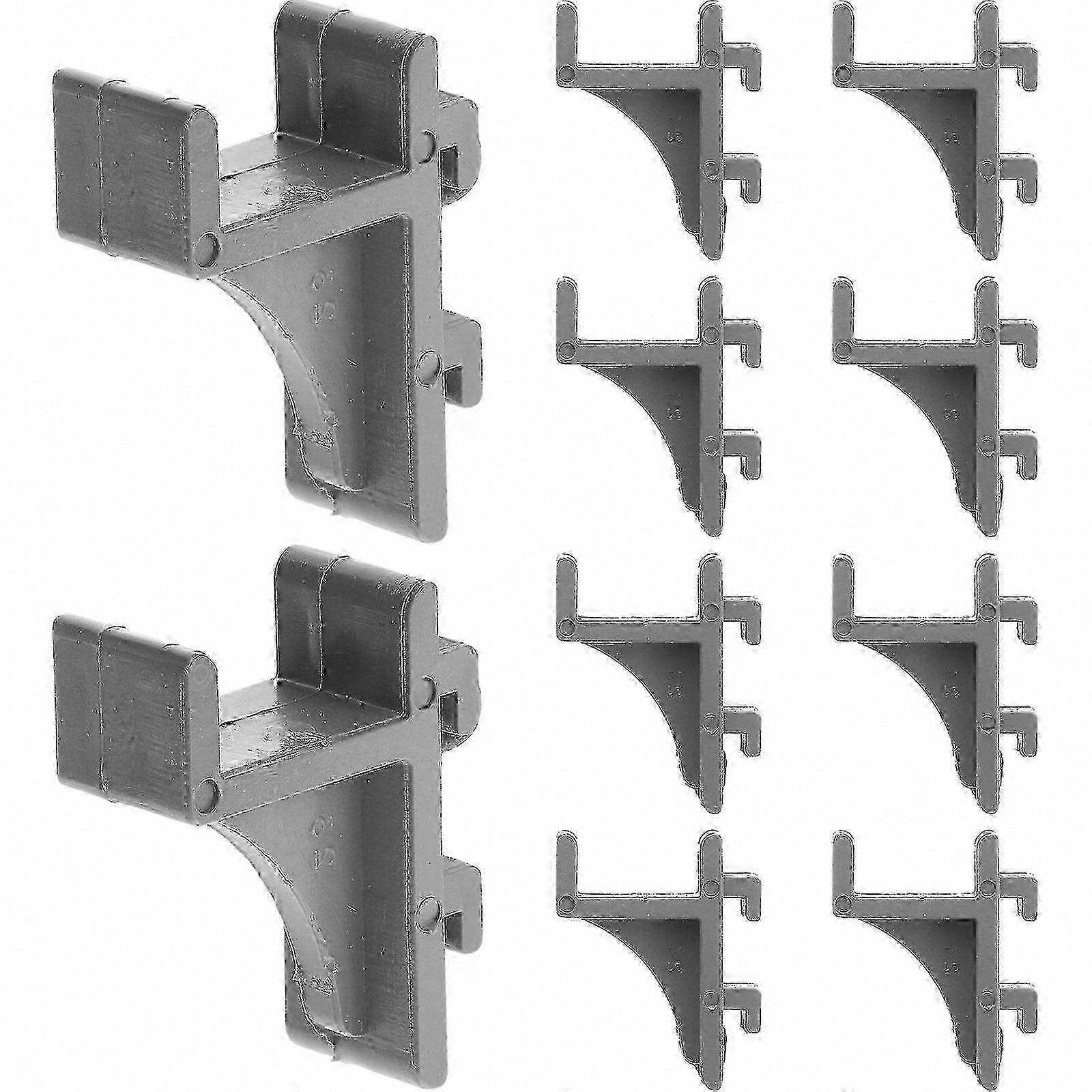10 Pack Refrigerator Freezer Shelf Clips - Plastic Support Clips with Clamp