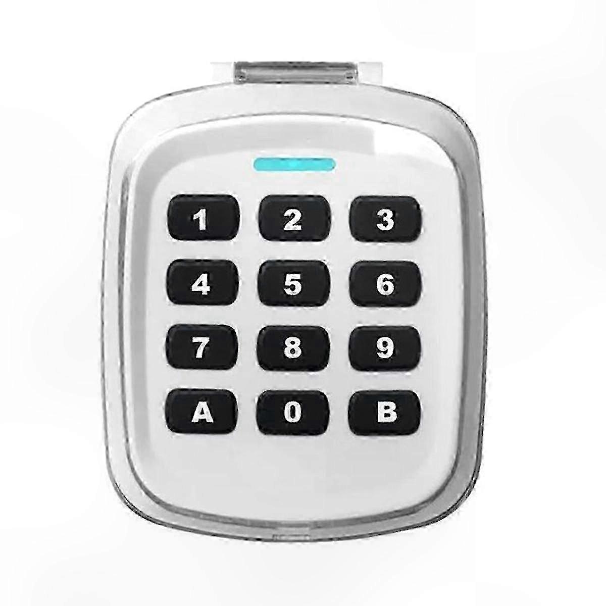 Multi-Frequency 280-868MHz Wireless Keypad Remote Control for Garage Door Opener (White)