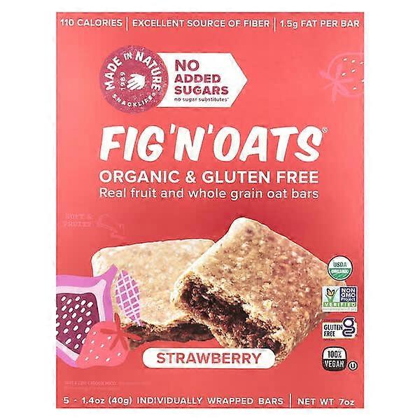 Made in Nature, Fig 'N' Oats®, Strawberry, 5 Individually Wrapped Bars, 1.4 oz (40 g) Each