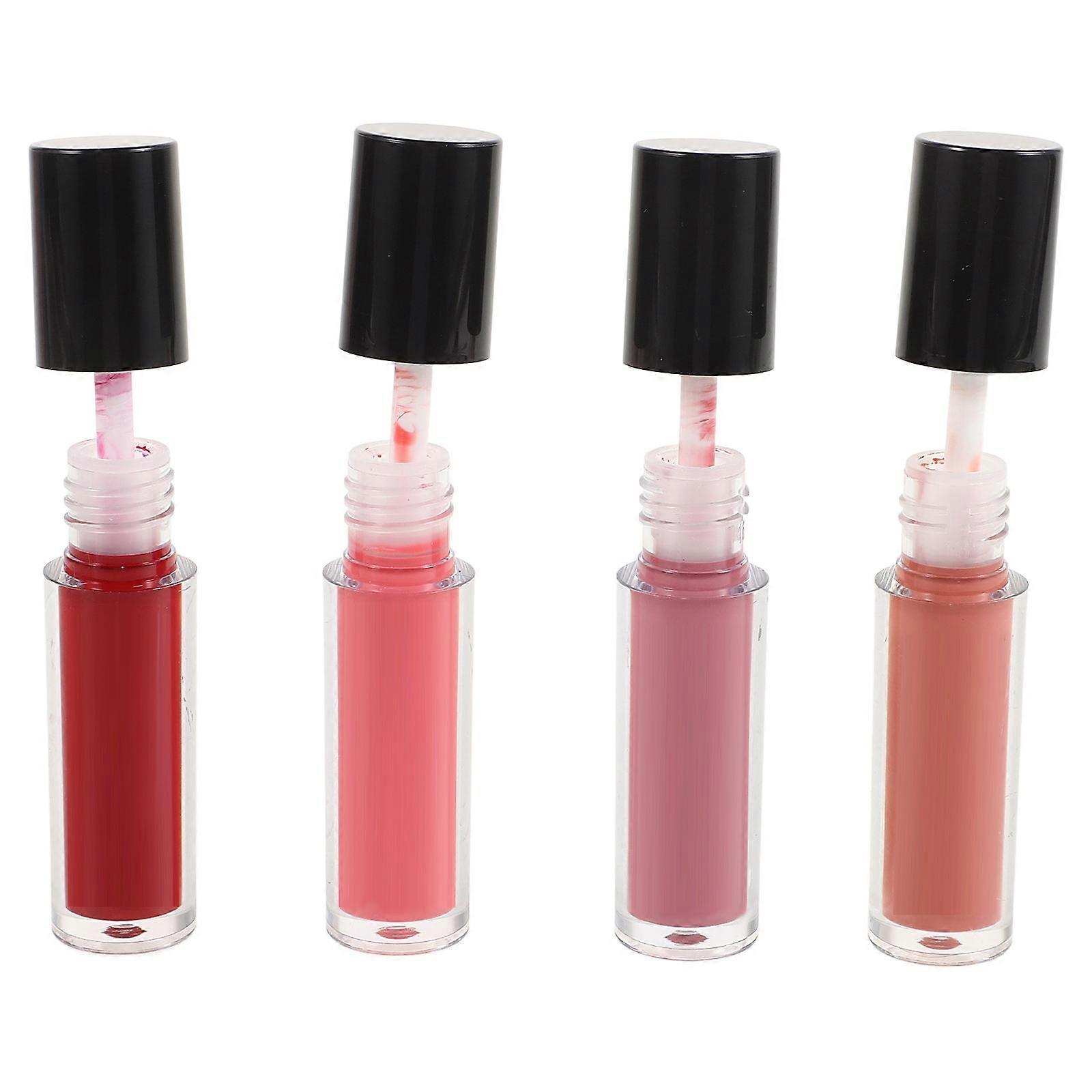 Matte Lip Cream Lipstick for Waterproof Use 4Pcs Liquid Lip Gloss
