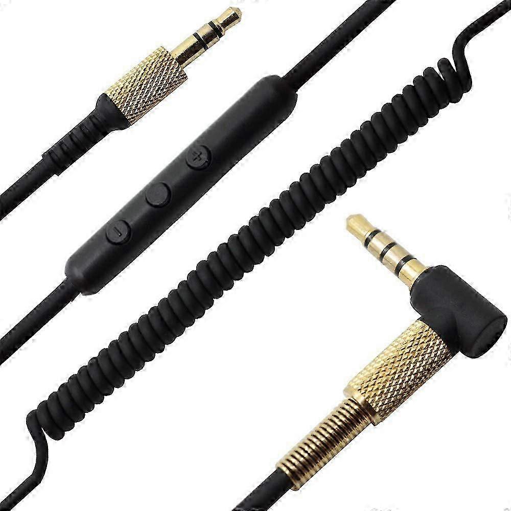 3.5mm Extension Cable Replacement Headphones with Microphone Volume Control for Marshall Major