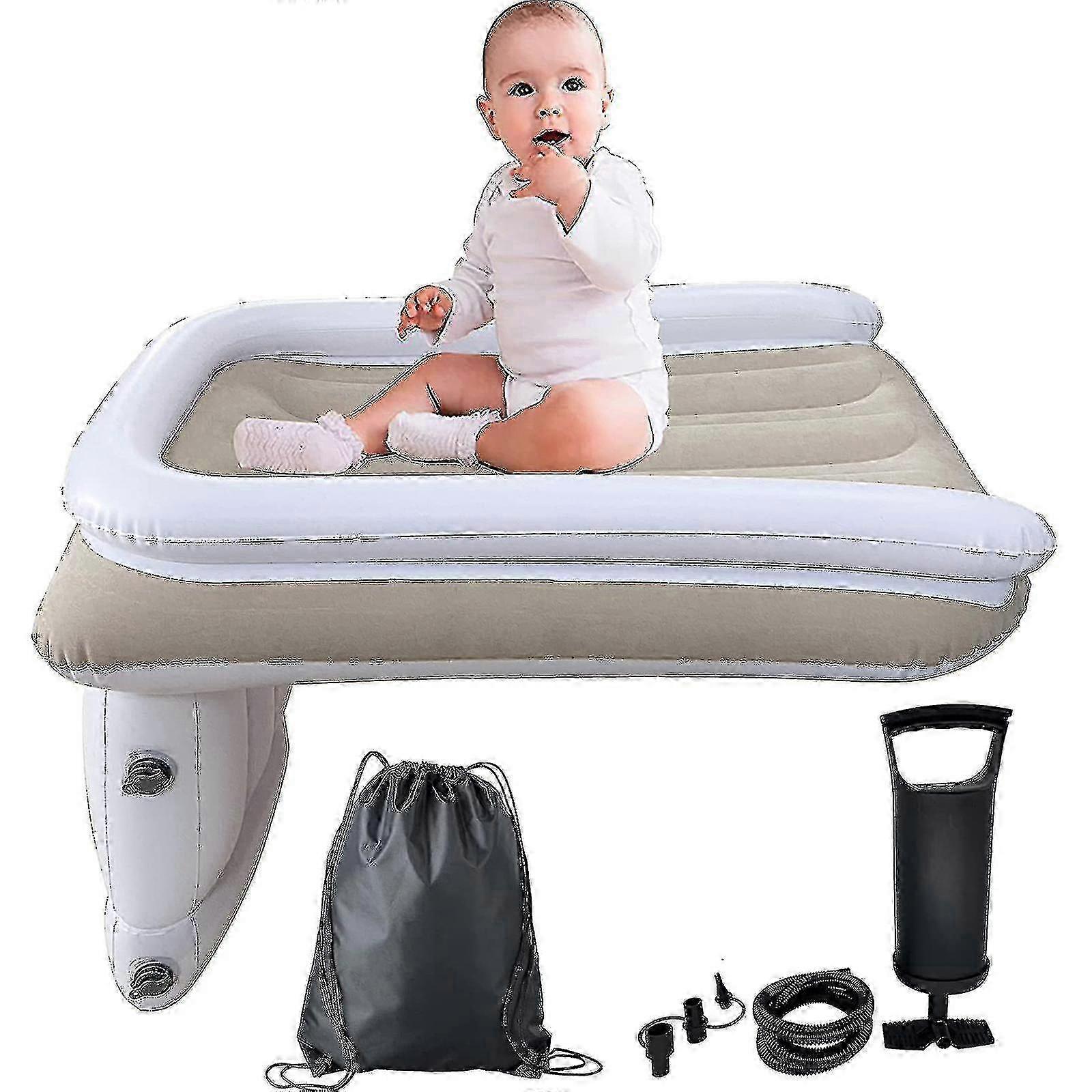 سرير طائرة جديد قابل للنفخ للأطفال الصغار فراش هواء للسفر للأطفال فراش تفجير مع مضخة جانبية 2023