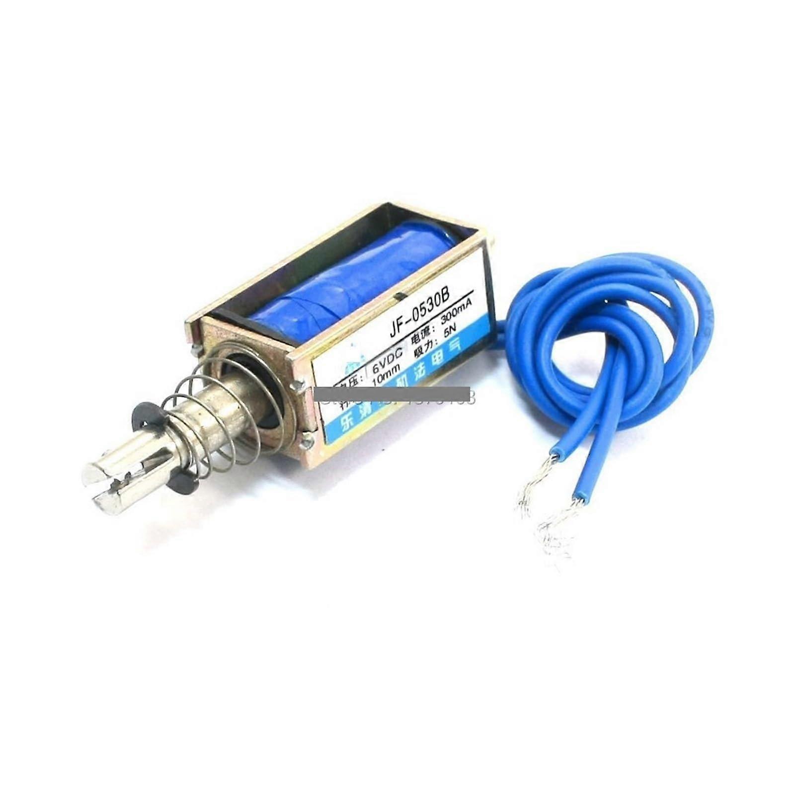 Solenoid Electromagnet DC 6V 300mA 10mm Size, 5N Suction Force, PushType WetValve, Spring Actuated