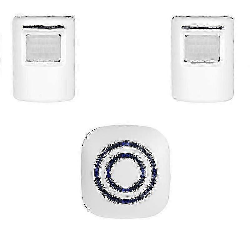 Motion Sensor Alarm, Wireless Driveway Alarm, Home Security Business Detect Alert With 2 Sensor And 1 Receiver,38 Chime Tunes - Led In