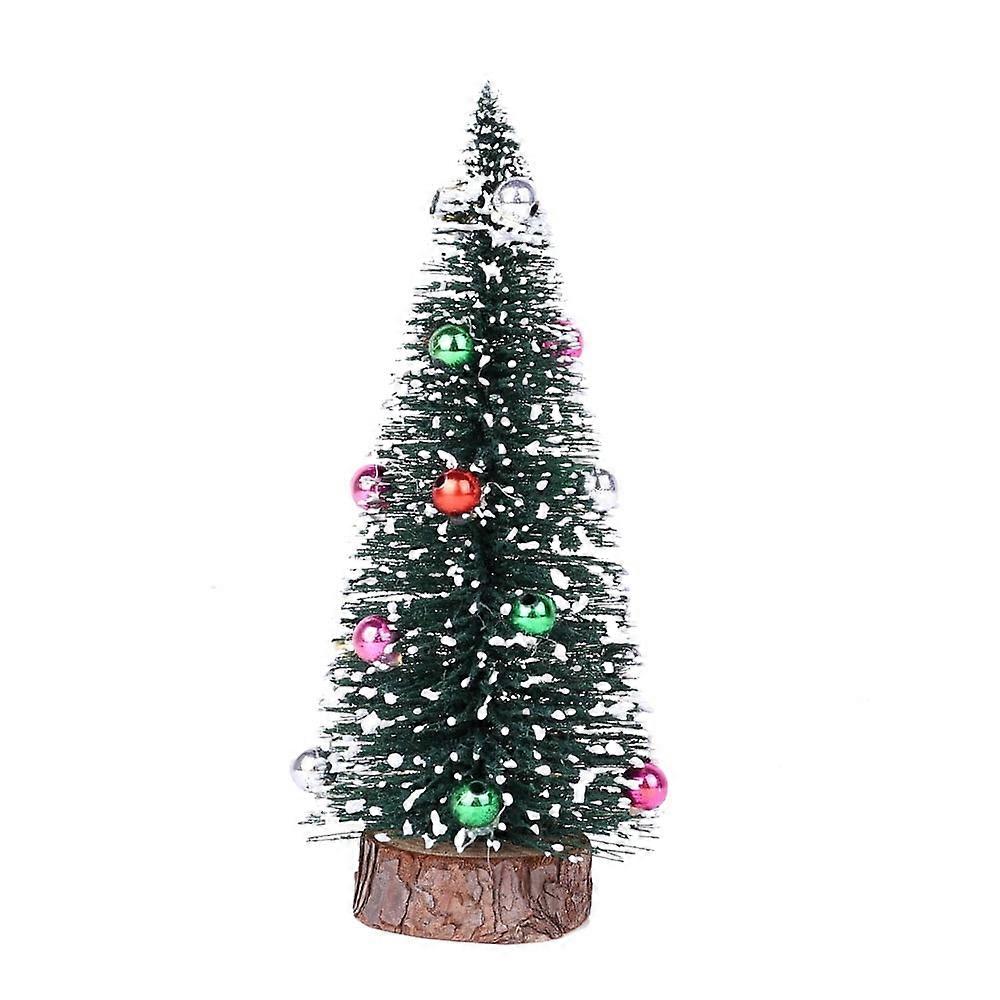 Christmas Tree Mini Pine Tree With Wood Base DIY Crafts Home Table Top Decor