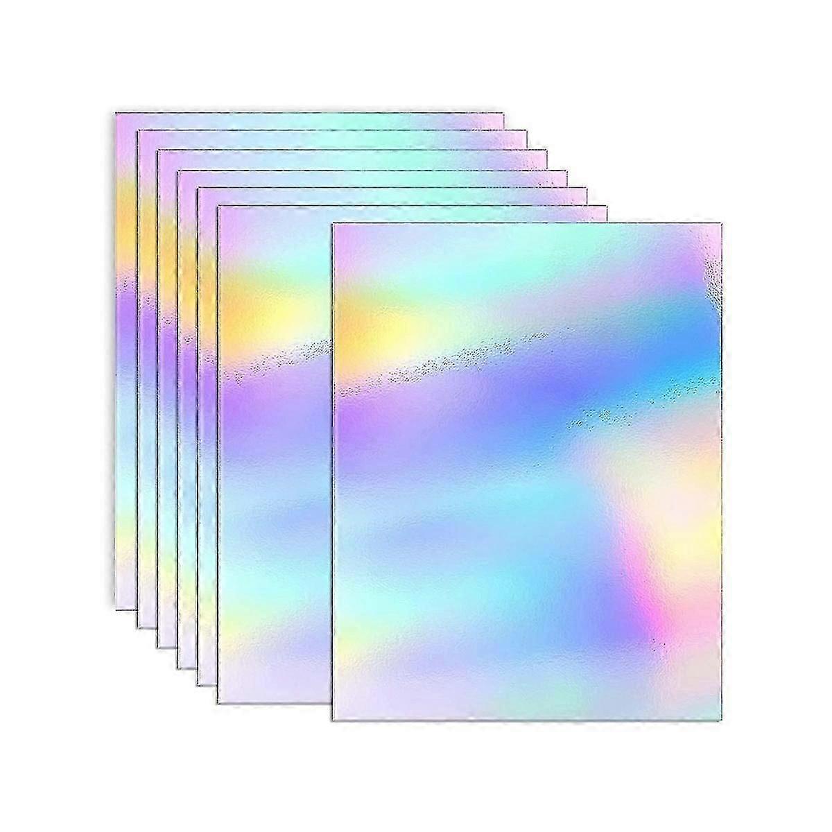 Metallic Holographic Card Shiny Mirror Paper Sheets, Reflective Post Board Size 8.5 X 11 Inch 50 Pa
