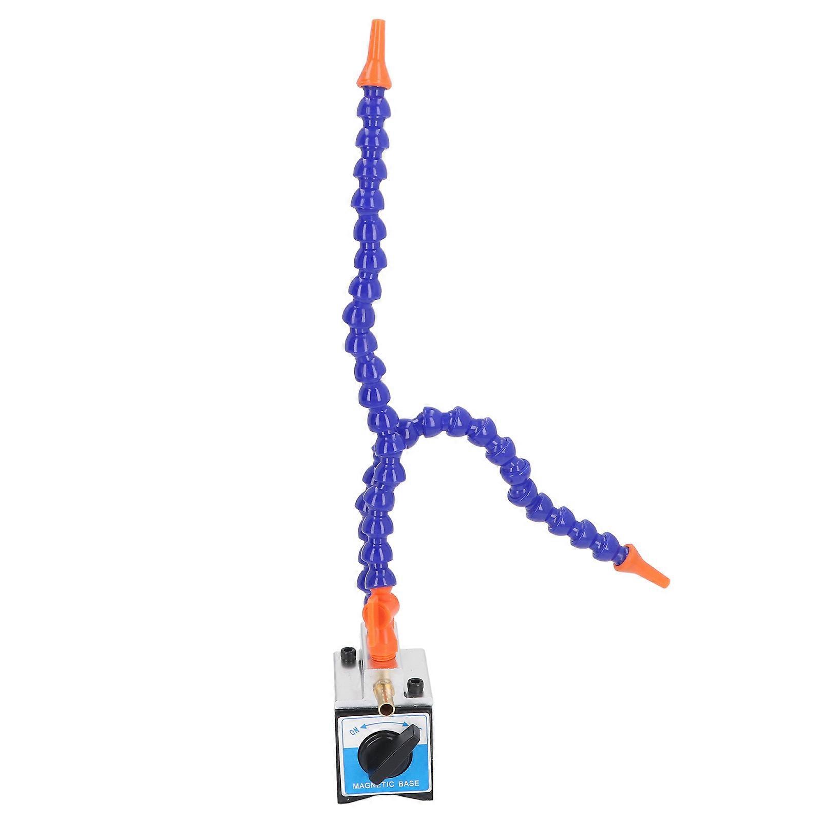 G1/4 in G1/2 Out Adjustable Magnetic Base 2 Flexible Coolant Pipe Adjustable Magnetic Base Holder for Oil Injector