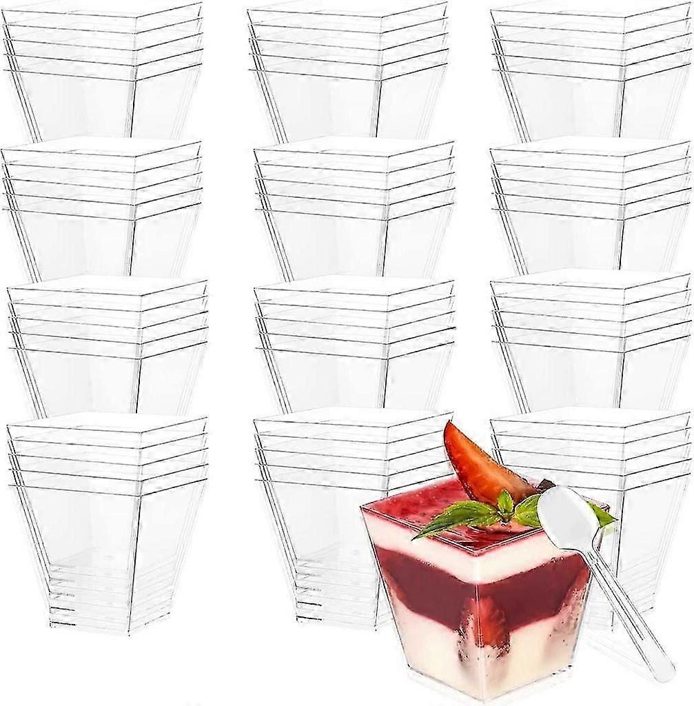 60 Pcs Dessertglser Plastik 60ML Mini Desserttasse