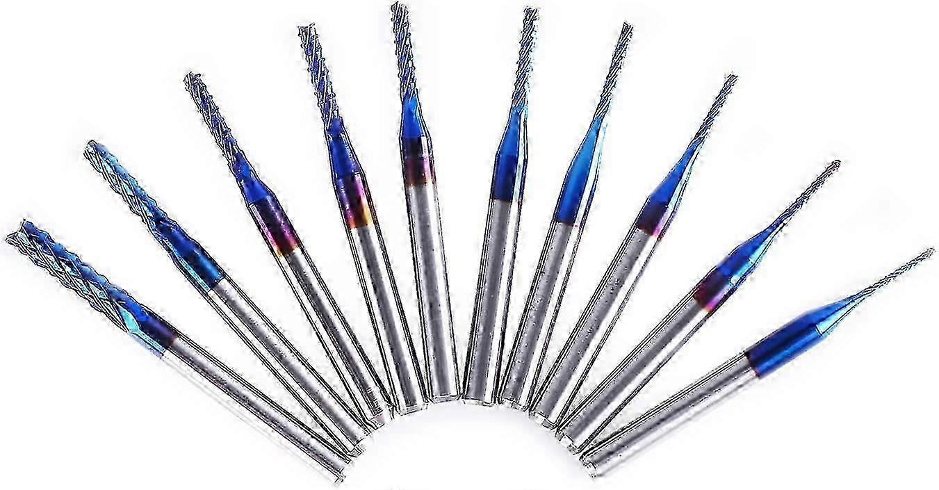 Pack of 10 Router Bits for Carbon Fiber Hardwood PCB SMT
