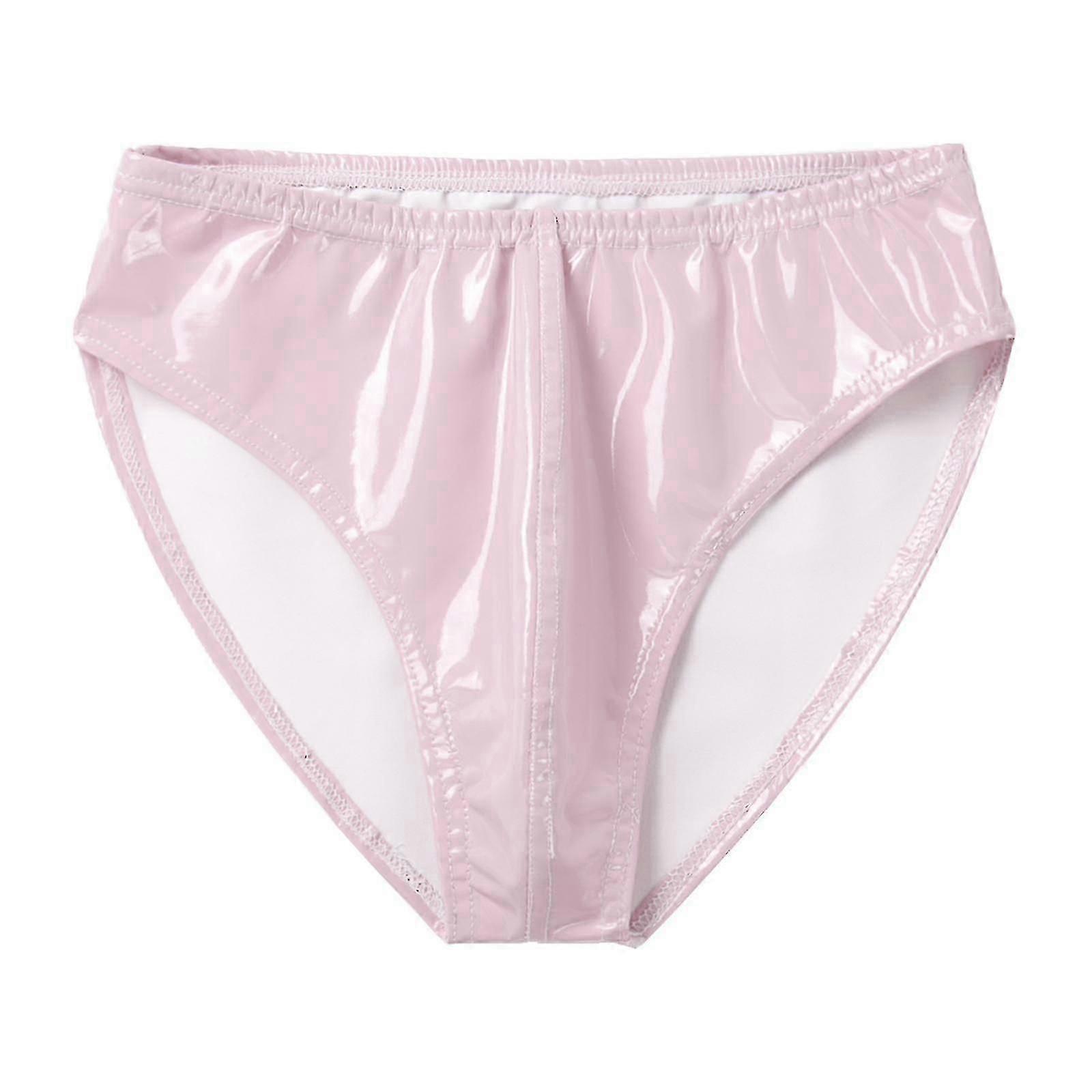 Miesten klubialusvaatteet, joissa on märkä ilme ja kiiltonahkahousut