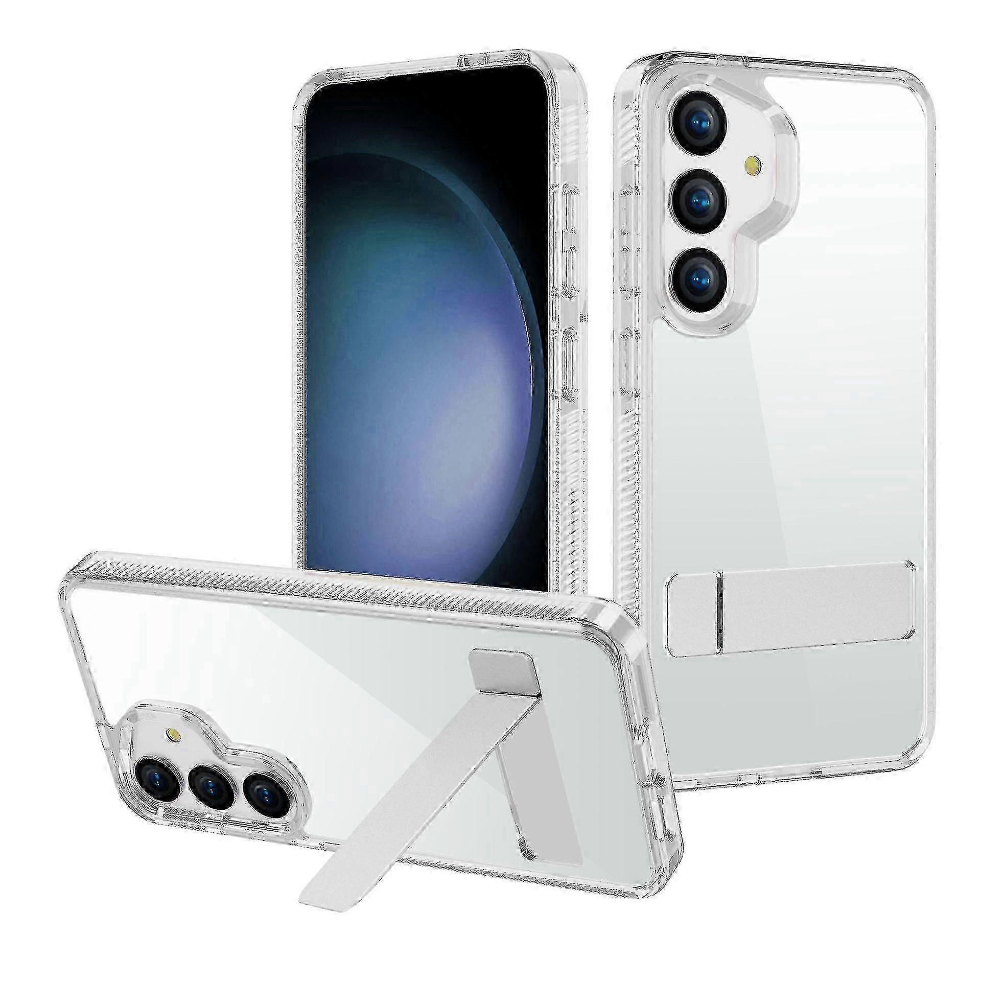 Clear Case For Samsung Galaxy S24 Ultra, Soft Tpu Four Corners Anti-drop Protetcive Cover With Invisible Kickstand