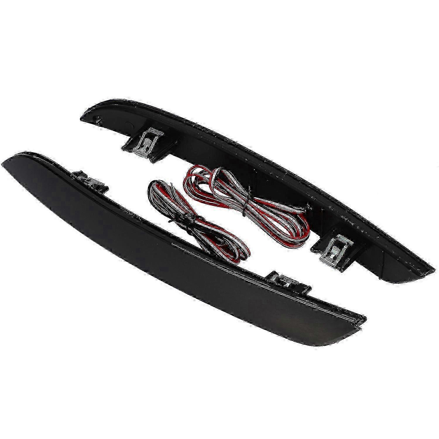 2Pcs LED Rear Bumper Marker Break Stop Light Lamp for 5 Series 5GT F10 F11 F18 Black Lens TOP