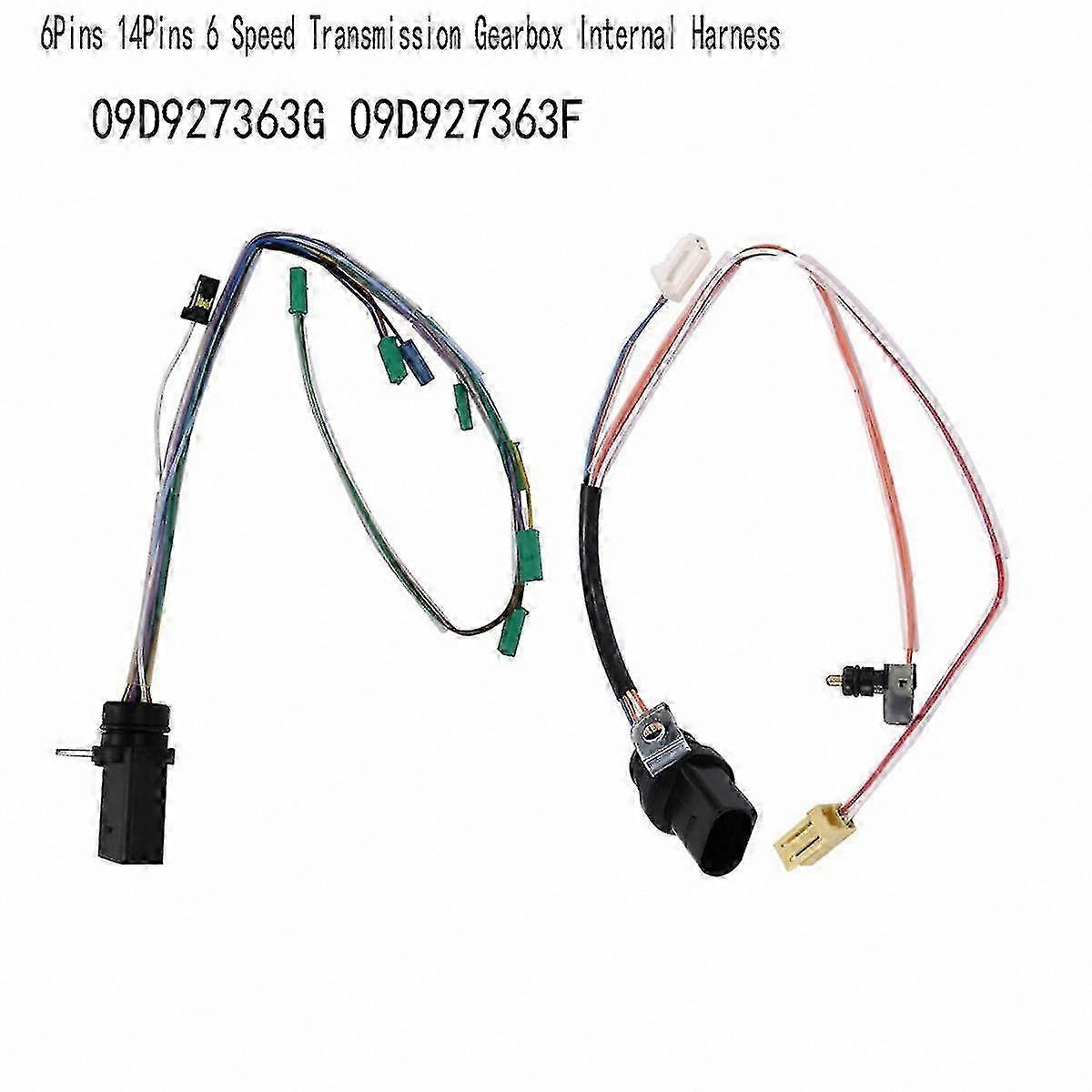 2pcs 6-Speed Gearbox Internal Harness with 6 Pins and 14 Pins for Transmission