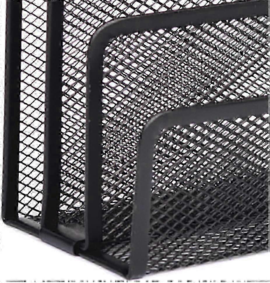Desk Mail Organizer For Home School Office, Durable Rust Resistant Metal Wire Desktop File Sorter With Non-slip Pad, Multiple Compartments For