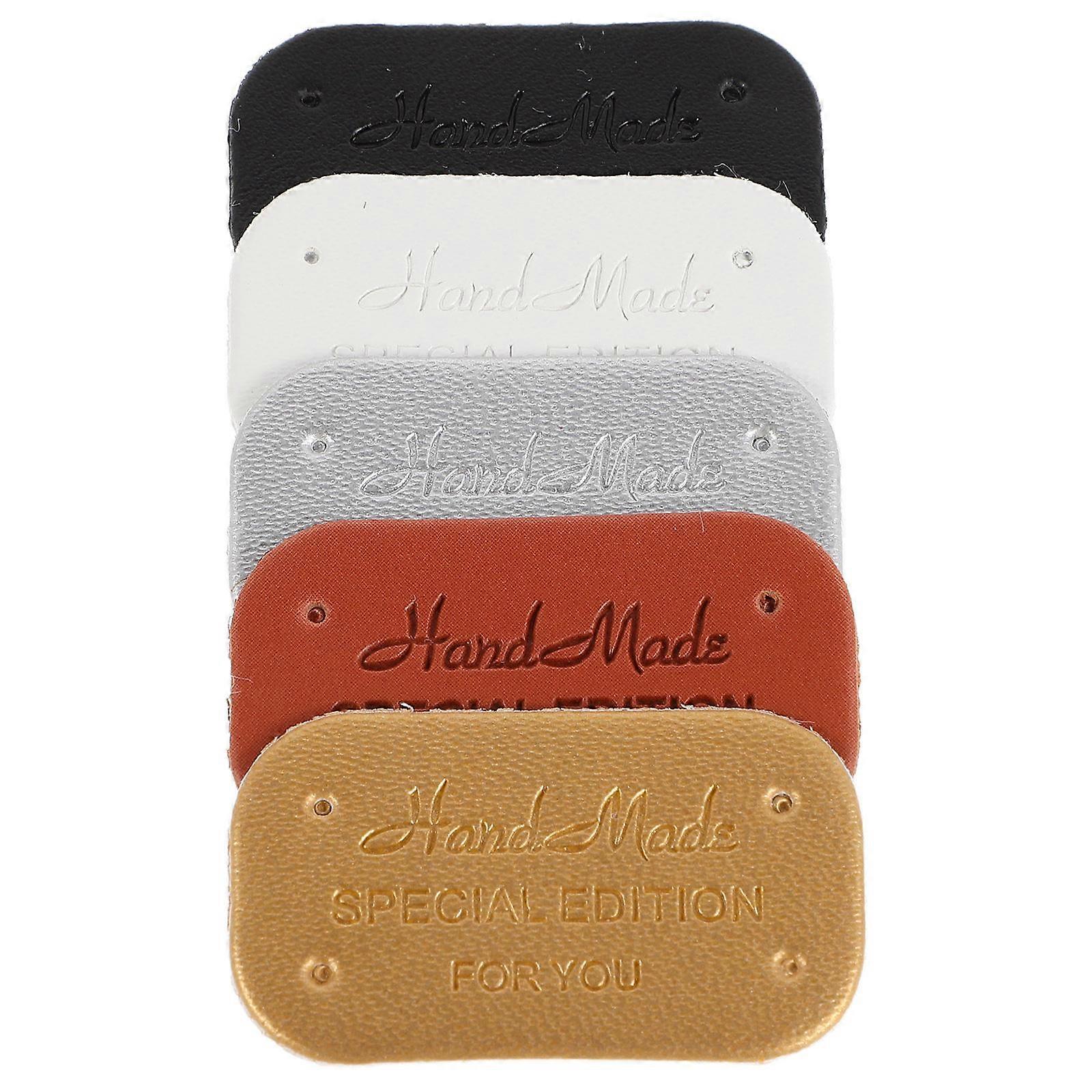 100Pcs Handmade Embossed Fake Tags for Jeans DIY Use