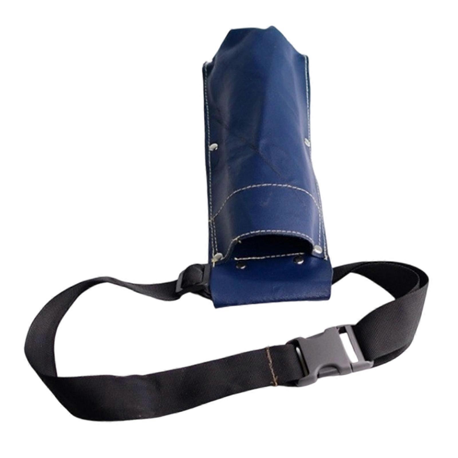 Heavy Duty Tool Belt For Construction Workers 10kg Capacity Reinforced Leather Waterproof Design Multiple Pockets Adjustable Waist Strap  Blue