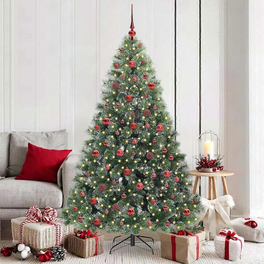 Artificial Christmas tree with 300 LEDs, green, 180 cm, PE and PVC