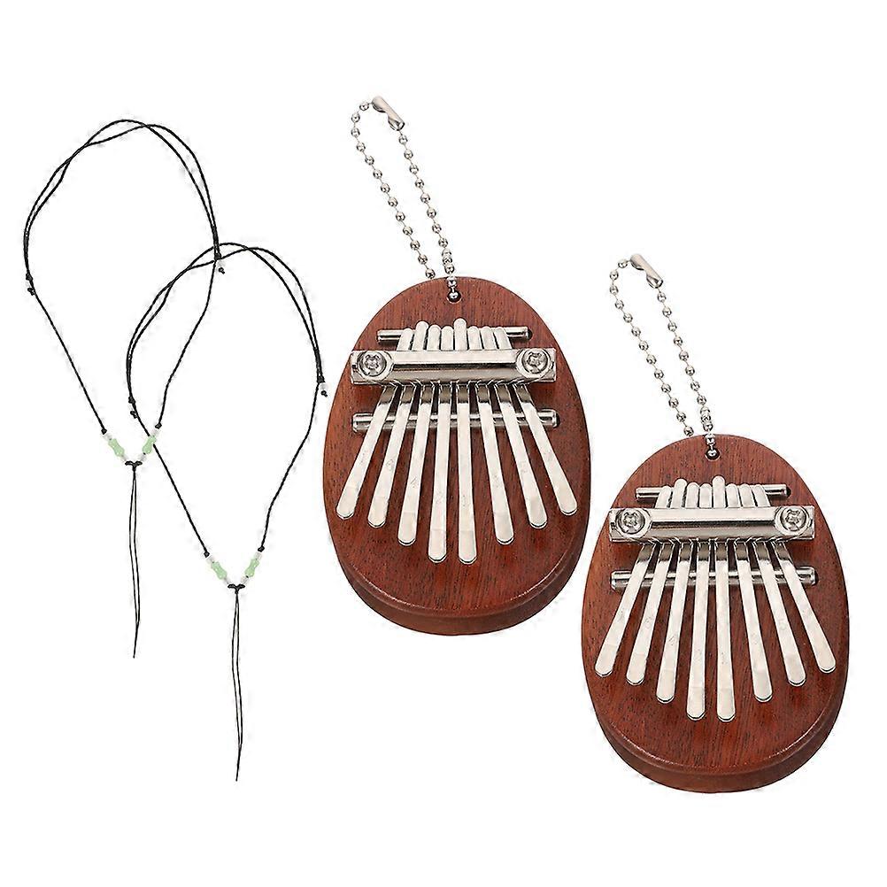 Mini Kalimba Thumb Piano for Playing 2Sets with 8 Key Water Drop Shape