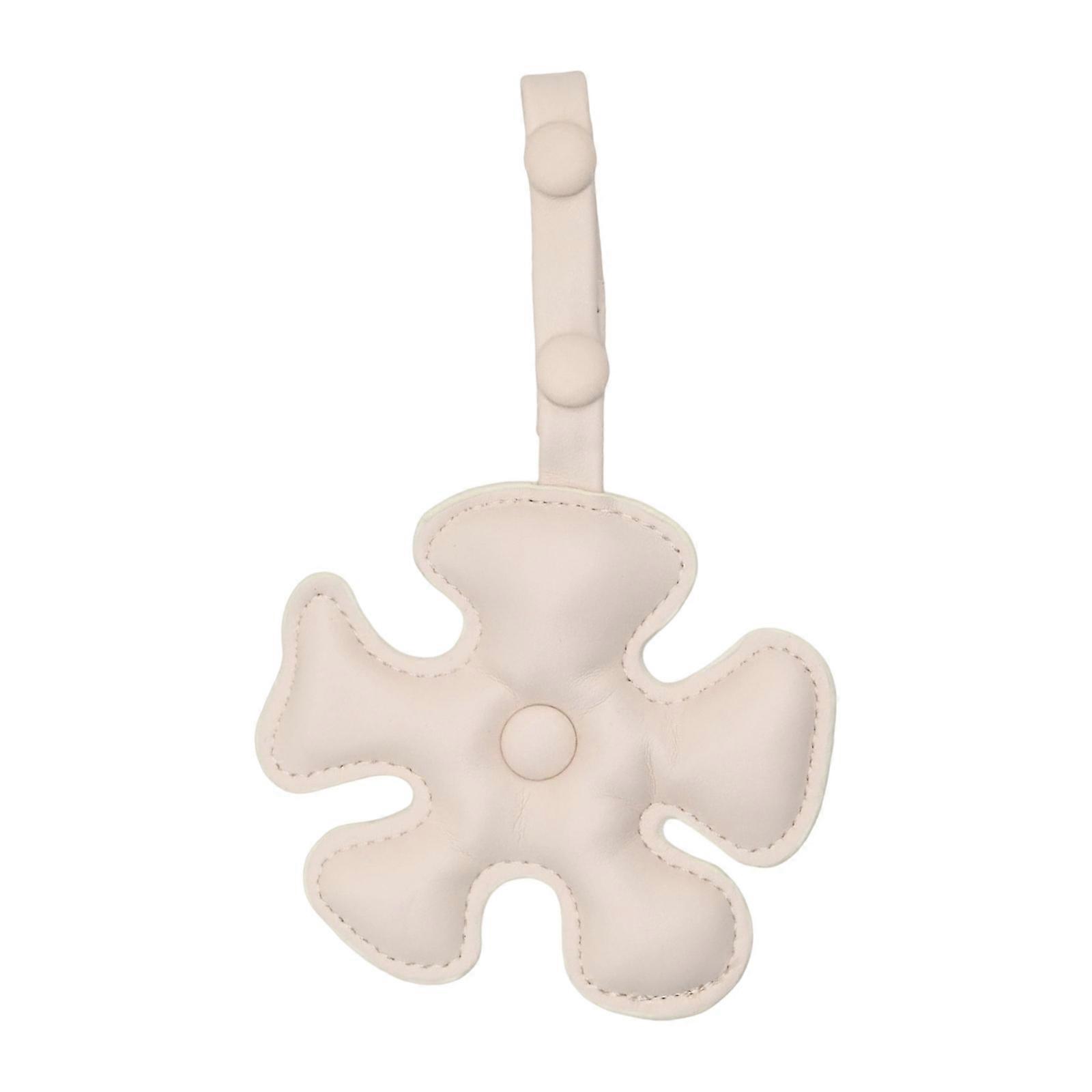 Detachable PU Flower Charm Keychain Customizable Placement Key Ring Accessory For Handbags Keys Or Daily Use  White