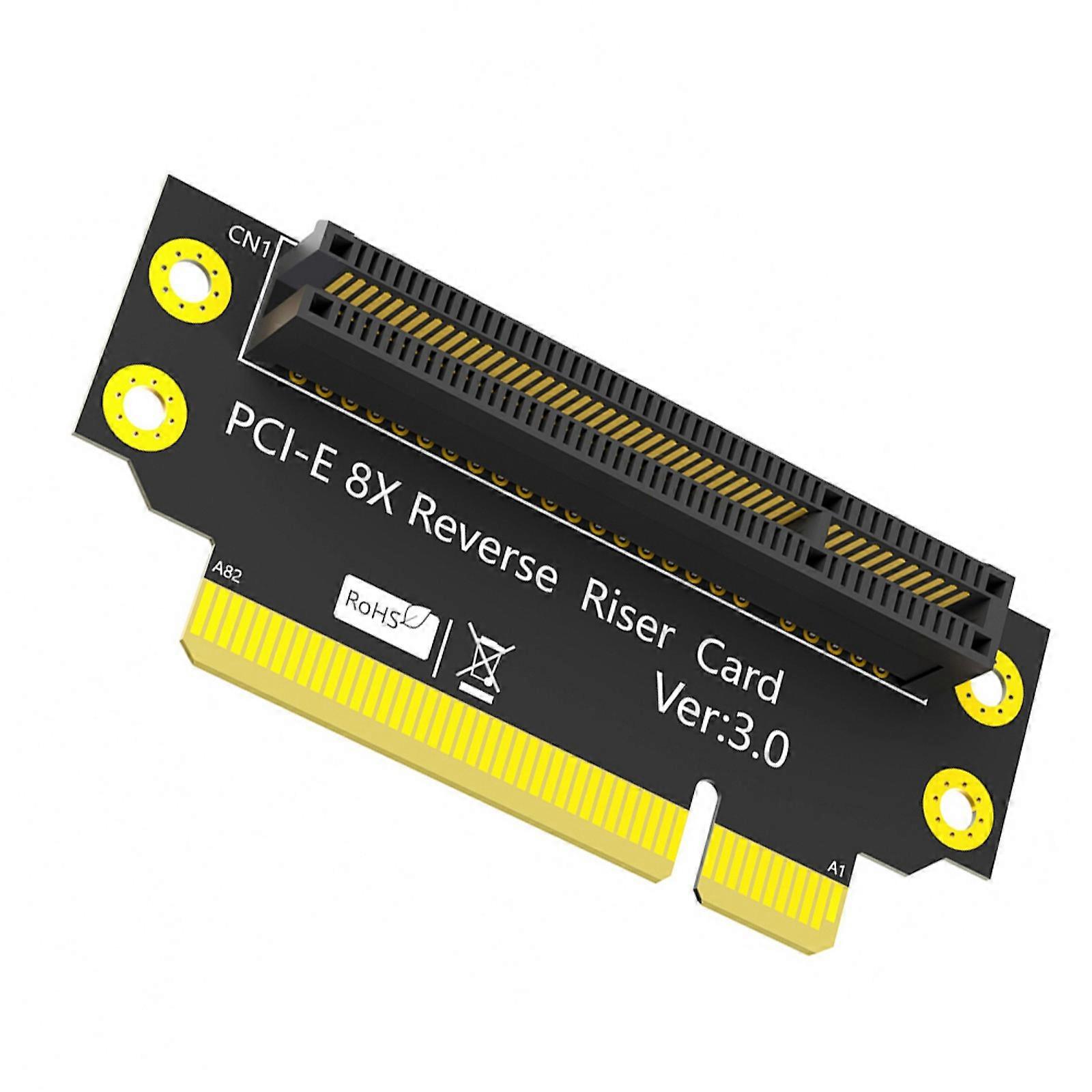 32mm PCIE X8 Risers Card 90 Degree Adapters Card PCIE Extenders Extension Card for 2U Small Computer Servers Case Multicolor