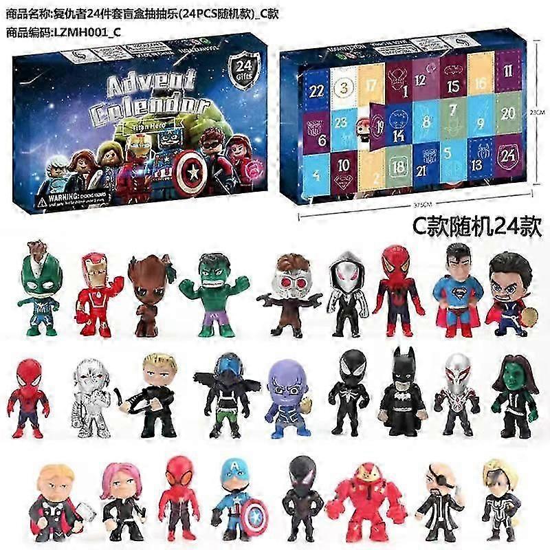 24pcs blind box Christmas advent calendar gift box Minecraft building block toys countdown small ornaments