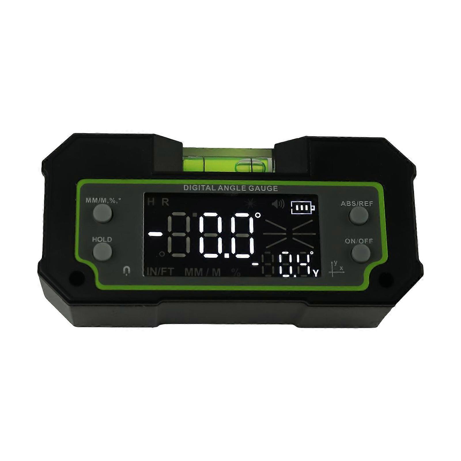 Digital Finder Protractor Gauge DualAxis Inclinometer Display 4x90° Measuring Tool with Magnetic Base Multicolor