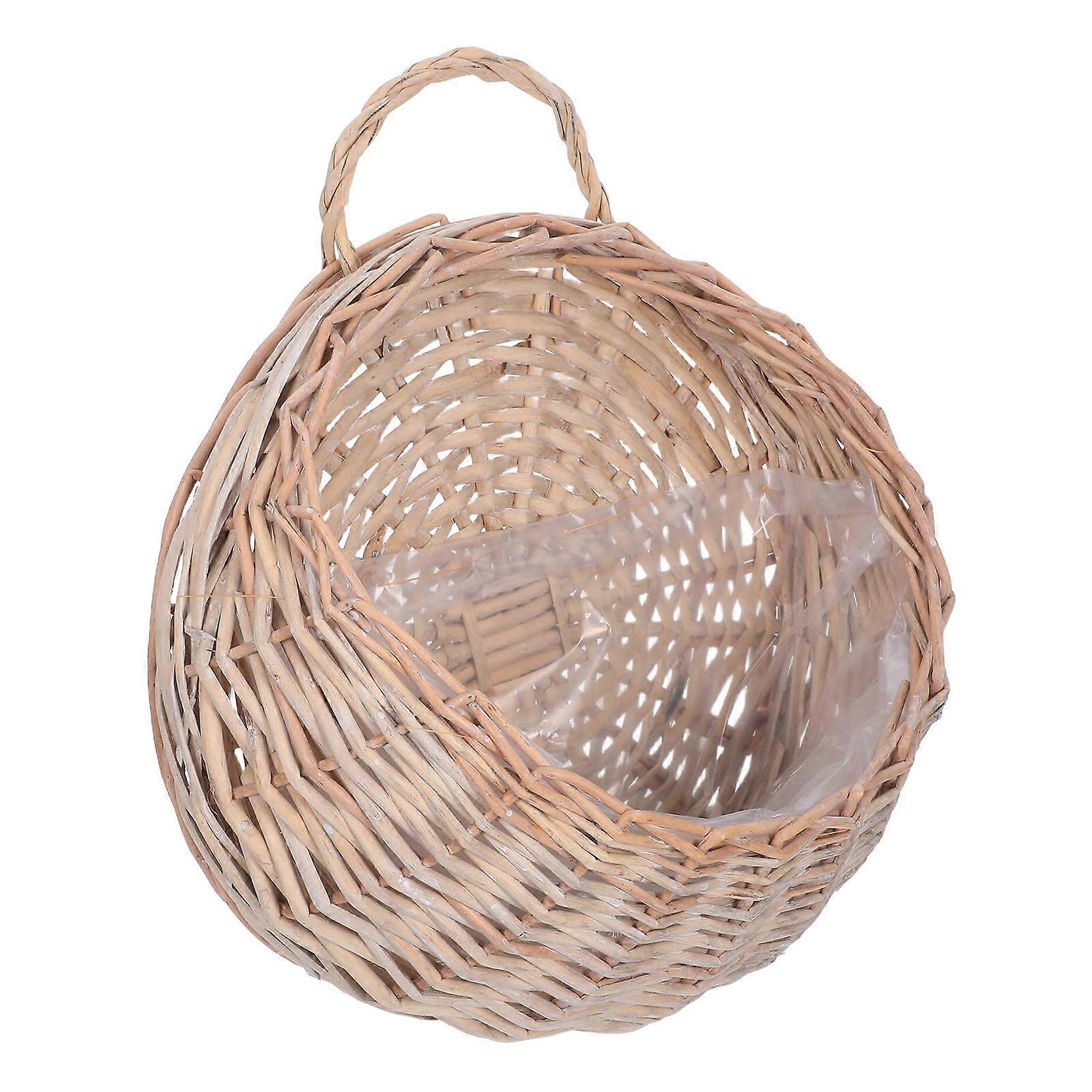 Decorative Wall Baskets Handwoven for Decoration Rustic Wicker Hanging Basket