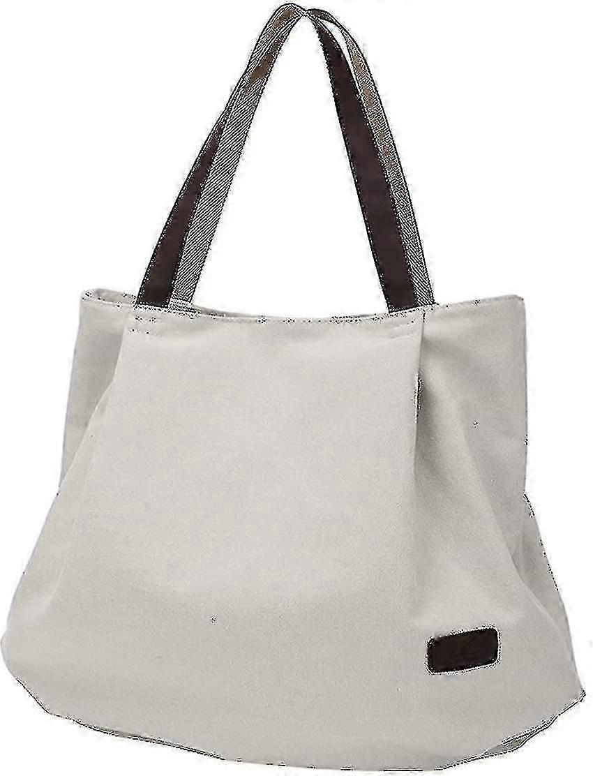 المرأة خمر قماش المتسوق حقيبة الكتف حقيبة يد دلو حقيبة الترفيه حقيبة (أبيض حليبي)