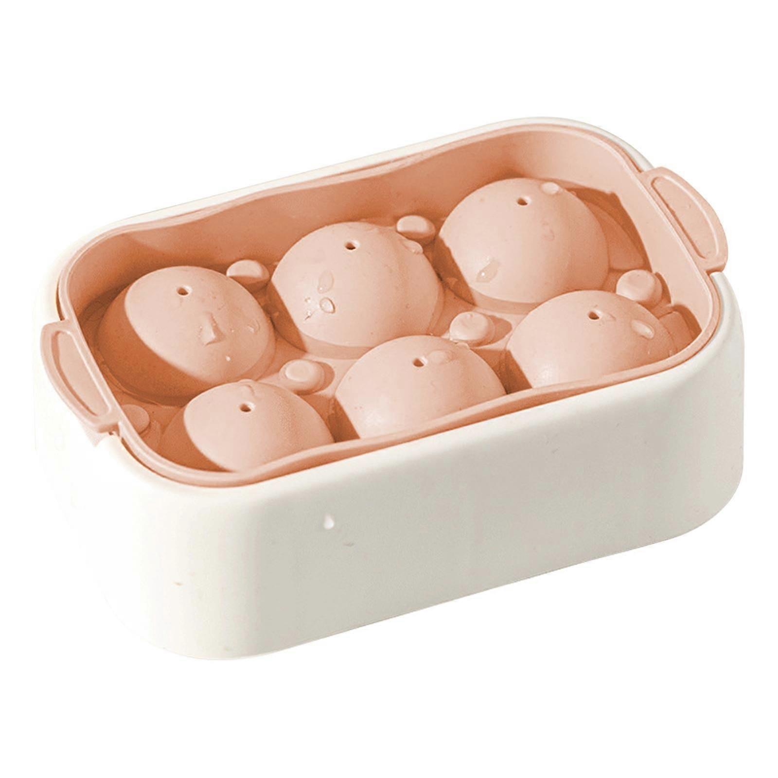 Clearance! FNGZ Ice Cube Tray Creative 6 Ball Round Ice Tray Ice Cube Silicone with Cover Ice Ice Maker Homemade Ice Cube Box Refrigerator Ice Box